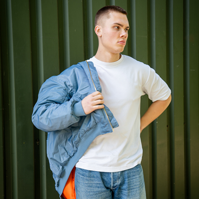Bunda pilotní US MA1 BOMBER Vintage denim SVĚTLE MODRÝ FOSTEX 1214011-VD 5