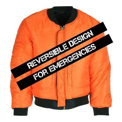 Bunda pilotní US MA1 BOMBER ČERNÁ / ORANŽOVÁ FOSTEX 1214011-B 8