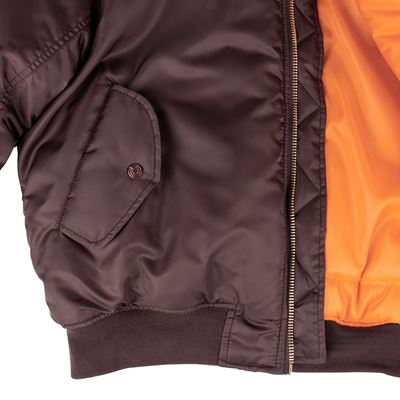 Bunda pilotní US MA1 BOMBER MAROON - FIALOVÝ FOSTEX 1214011-M 11