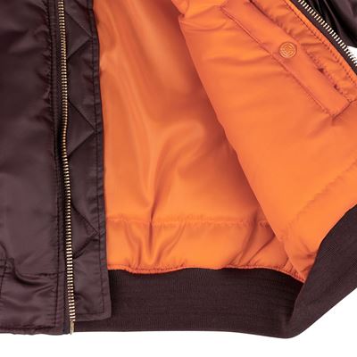 Bunda pilotní US MA1 BOMBER MAROON - FIALOVÝ FOSTEX 1214011-M 9