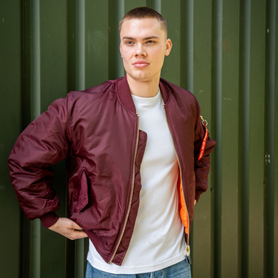 Bunda pilotní US MA1 BOMBER MAROON - FIALOVÝ FOSTEX 1214011-M 7