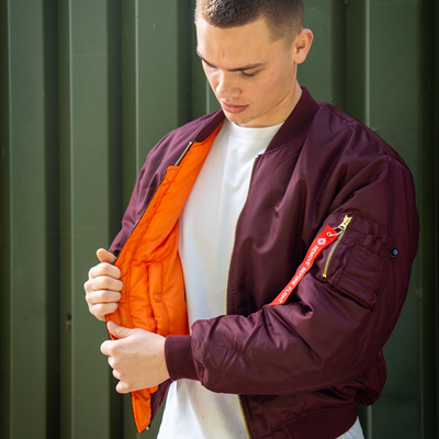 Bunda pilotní US MA1 BOMBER MAROON - FIALOVÝ FOSTEX 1214011-M 6