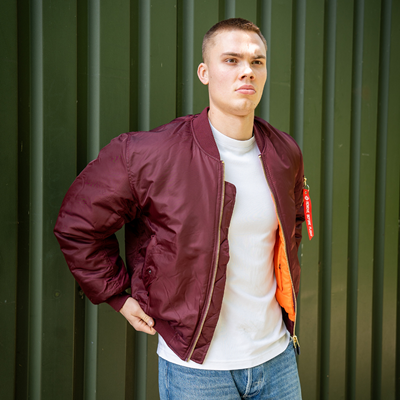 Bunda pilotní US MA1 BOMBER MAROON - FIALOVÝ FOSTEX 1214011-M 5