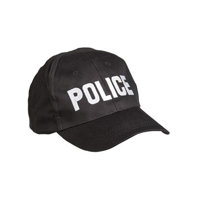 Čepice baseball s nápisem 'POLICE' ČERNÁ