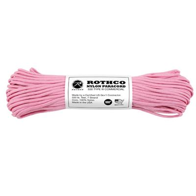 Šňůra PARACORD nylon 550LB 30m 4mm RŮŽOVÁ