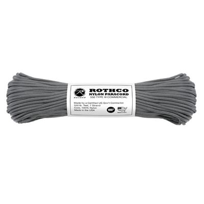 Šňůra PARACORD nylon 550LB 30m 4mm ŠEDÁ