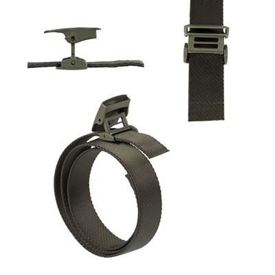 Opasek kalhotový elastický QUICK s plastovou sponou YKK® ZELENÝ