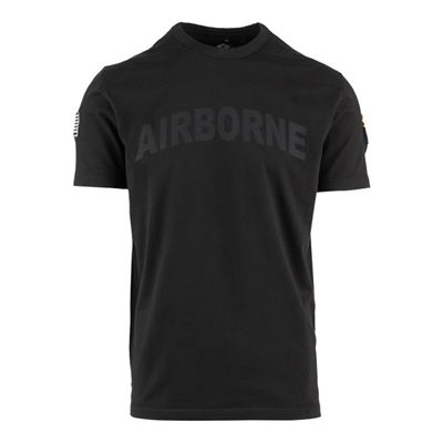 Triko AIRBORNE s nášivkou 101 divize na rukávu ČERNÉ FOSTEX 133670-B 2