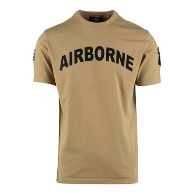 Triko AIRBORNE s nášivkou 101 divize na rukávu SAND-PÍSKOVÉ FOSTEX 133670-P 2