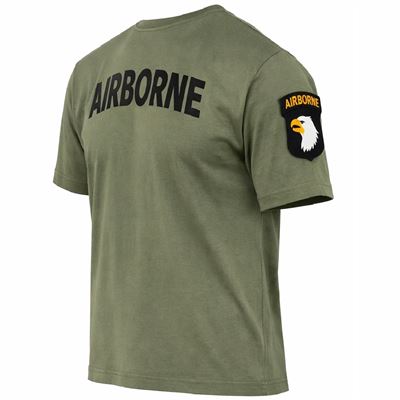 Triko AIRBORNE s nášivkou 101 divize na rukávu ZELENÉ
