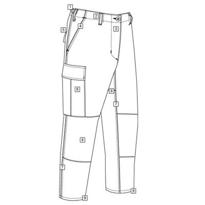 Kalhoty BDU P/C rip-stop HNĚDÉ