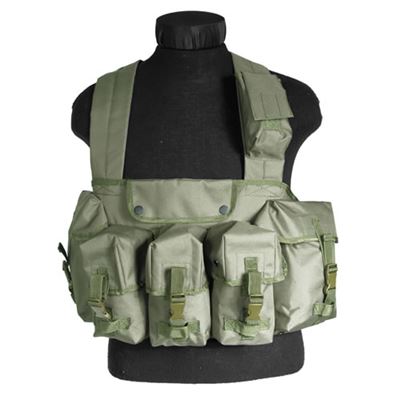 Vesta taktická CHEST RIG 6 kapes ZELENÁ