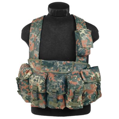 Vesta taktická CHEST RIG 6 kapes FLECKTARN