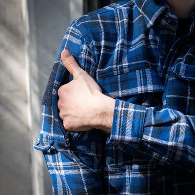Košile flanelová CONTRACTOR kostkovaná MODRÁ