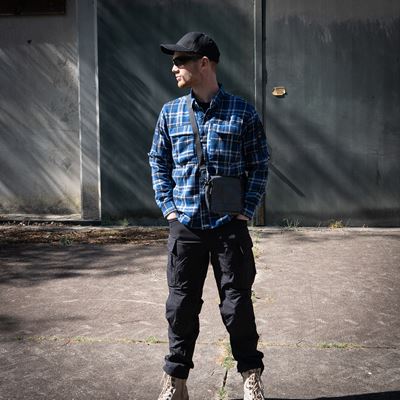 Košile flanelová CONTRACTOR kostkovaná MODRÁ