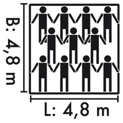 Stan vojenský malý PE 4,8x4,8 m ZELENÝ