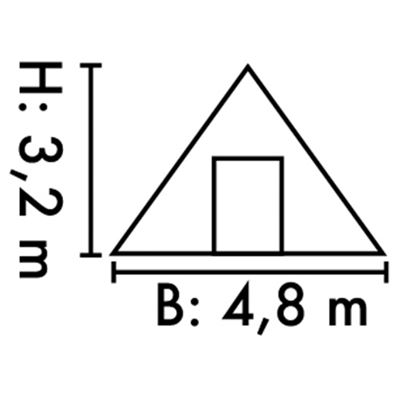 Stan vojenský velký PE 10x4,8 m ZELENÝ