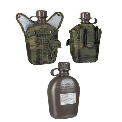 Láhev polní US IMPORT 1l s obalem WOODLAND