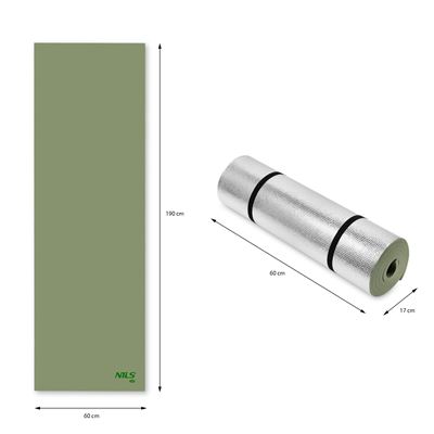 Karimatka pěnová s ALU folií 190x60x1,2 cm ZELENÁ/ALU NILS Camp 15-05-408 7