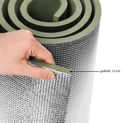 Karimatka pěnová s ALU folií 190x60x1,2 cm ZELENÁ/ALU NILS Camp 15-05-408 6