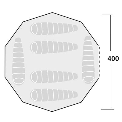 Stan pro 6 osob KLONDIKE Hydrotex Polycotton PÍSKOVÝ