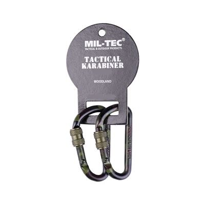 Karabina TAKTICKÁ šroubovací 80 mm WOODLAND pár MIL-TEC® 15922080 2