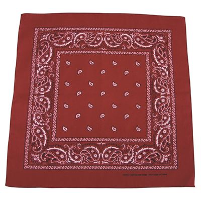 Šátek BANDANA 55x55 cm VÍNOVÁ/ČERNÁ