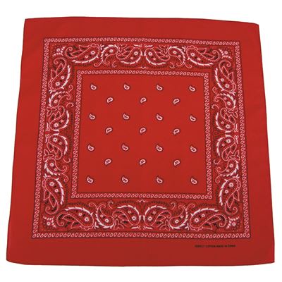 Šátek BANDANA 55x55 cm ČERVENÁ/BÍLÁ