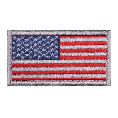 Nášivka USA vlajka 4,5 x 8,5 cm BÍLÝ lem