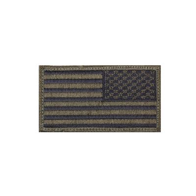Nášivka USA vlajka 4,5 x 8,5 cm reverzní ČERNÁ/ZELENÁ