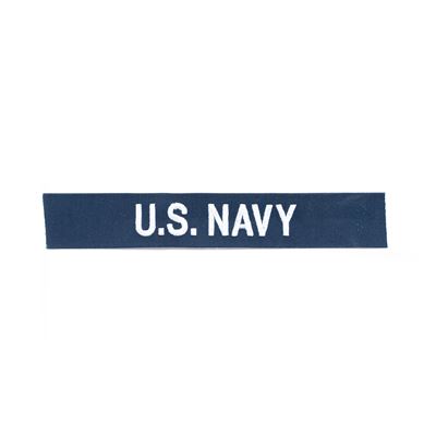 Nášivka "U.S. NAVY" stříbrná niť MODRÁ