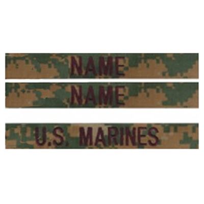 Nášivky U.S. MARINES sada 3ks MARPAT WOODLAND