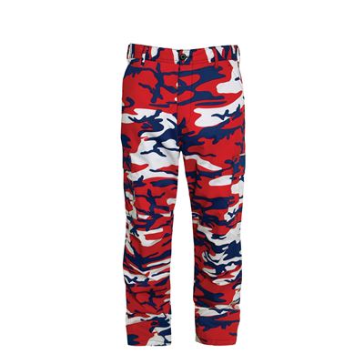 Kalhoty BDU RED WHITE BLUE CAMO