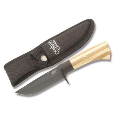 Nůž HUNTER s bambusovou rukojetí a pouzdrem