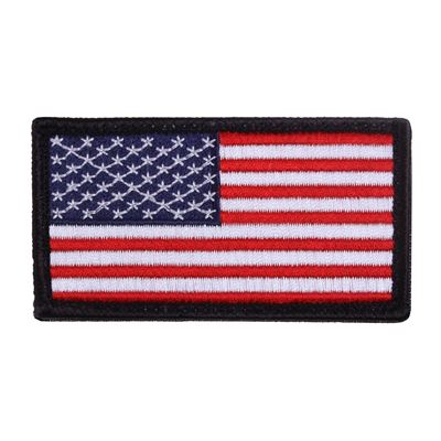 Nášivka USA vlajka 4,5 x 8,5 cm ČERNÝ lem