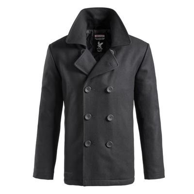 Kabát PEA COAT ČERNÝ
