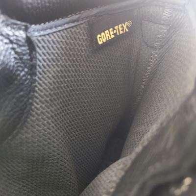 Boty kožené vysoké FRANCOUZSKÉ GORE-TEX ČERNÉ