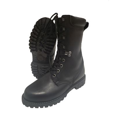 Boty kožené vysoké FRANCOUZSKÉ GORE-TEX ČERNÉ