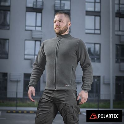 Mikina se zipem NORD fleece Polartec® ŠEDÁ - DARK GREY M-TAC 20467012 3
