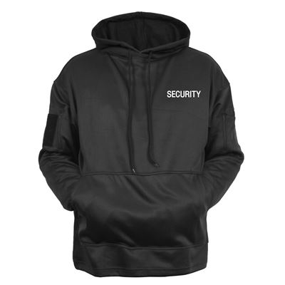 Mikina SECURITY s kapucí ČERNÁ