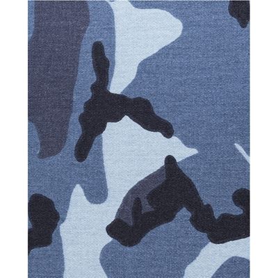 Látka kepr URBAN CAMO BLUE šíře 160 cm