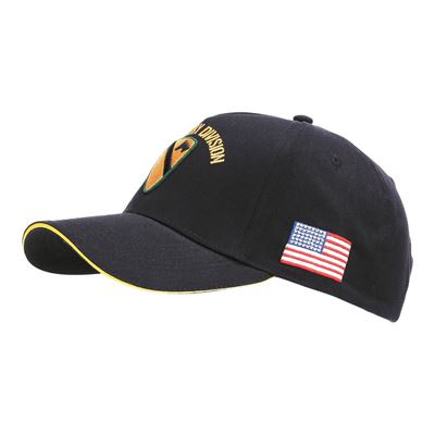Čepice baseball US CAVALRY WWII 3D ČERNÁ