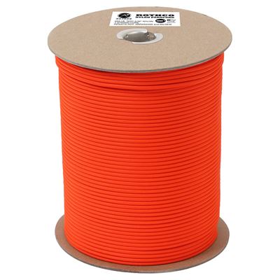 Šňůra PARACORD nylon 550LB na cívce 300m 4mm ORANŽOVÁ