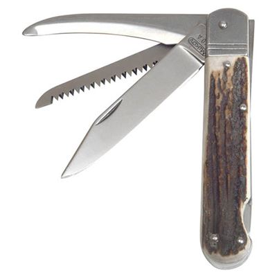 Nůž zavírací lovecký FIXIR s pojistkou střenka JELENÍ PAROH