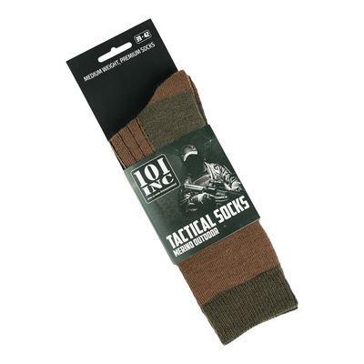 Ponožky outdoor MERINO HNĚDOZELENÉ