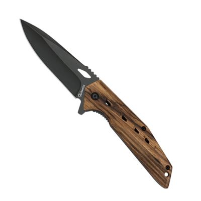 Nůž zavírací ZEBRA WOOD černá čepel