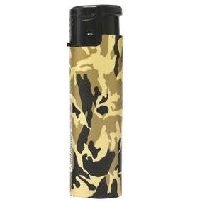 Zapalovač tryskový oválný maskovaný DESERT CAMO