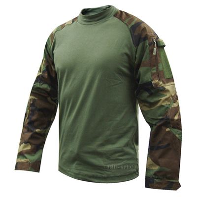 Košile taktická COMBAT Cordura rip-stop WOODLAND