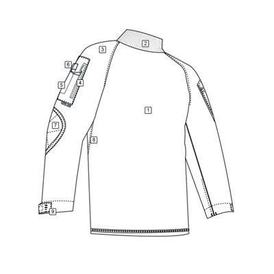 Košile taktická COMBAT rip-stop MIDNIGHT DIGITAL
