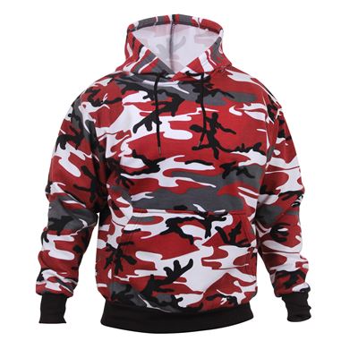 Mikina s kapucí RED CAMO